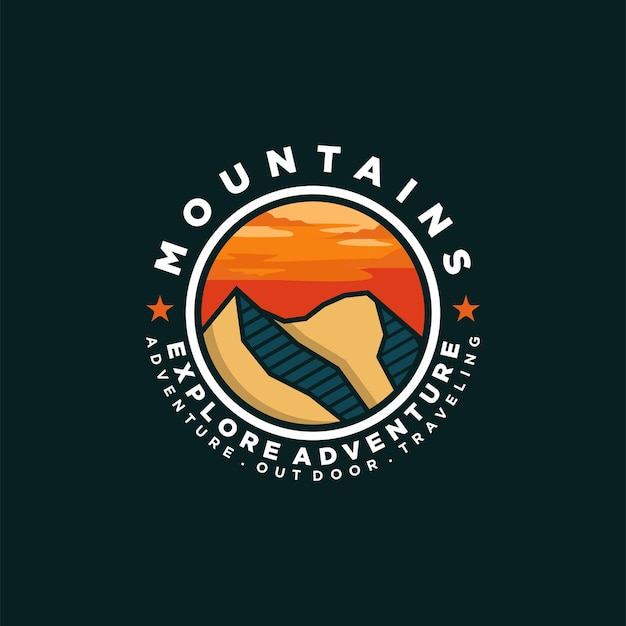 Mountain Adventure Logo Vorlage