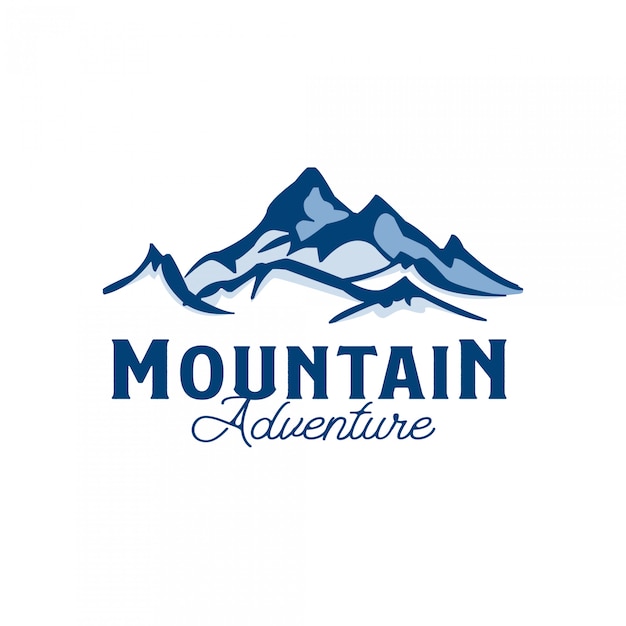 Mountain adventure logo vorlage