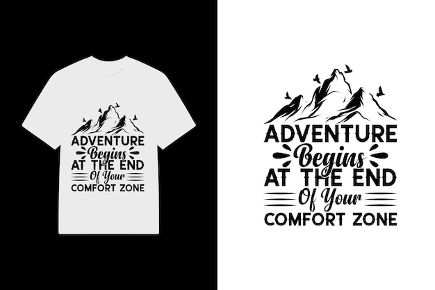 Vektor mountain camping t-shirt-design vintage mountain-schriftzug