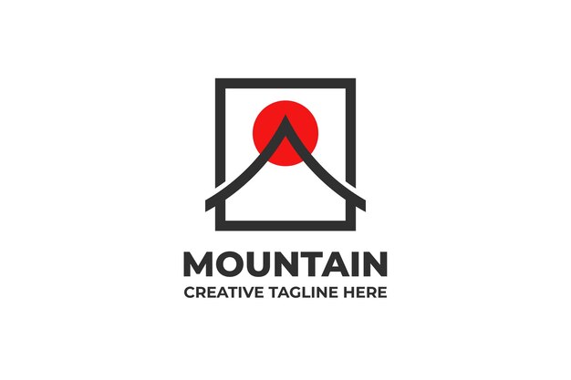 Mountain hill camping outdoor natur logo