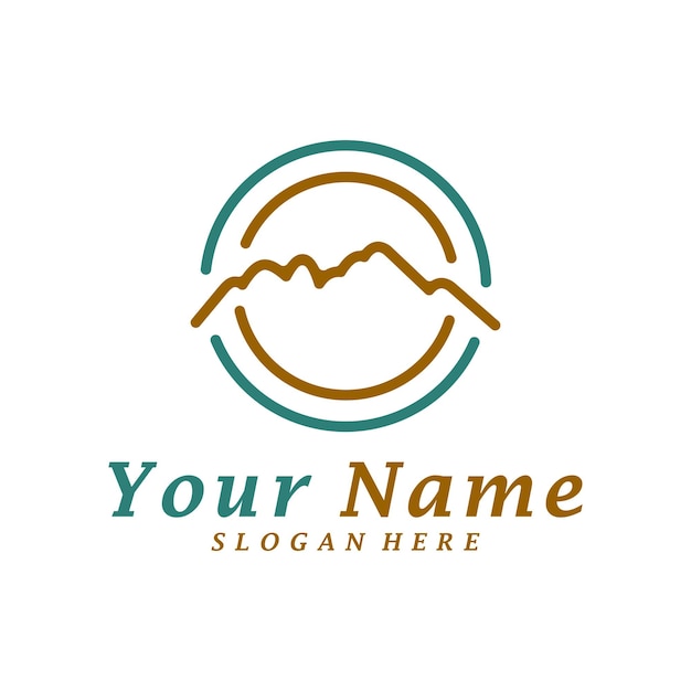 Mountain logo design template mountain logo konzept vektor kreatives symbol symbol