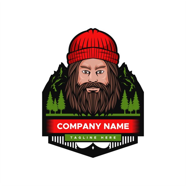 Mountain man badge vektor-illustration