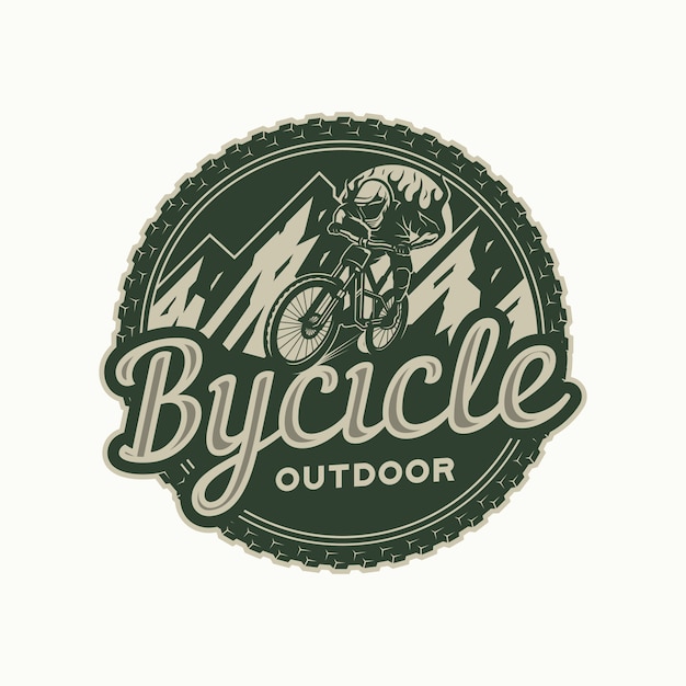 Mountainbike logo kreis abzeichen