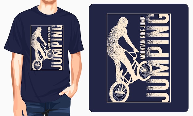 Mountainbike-sprung-t-shirt-design