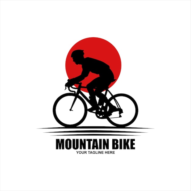 Mountainbike-vektor-logo fahren