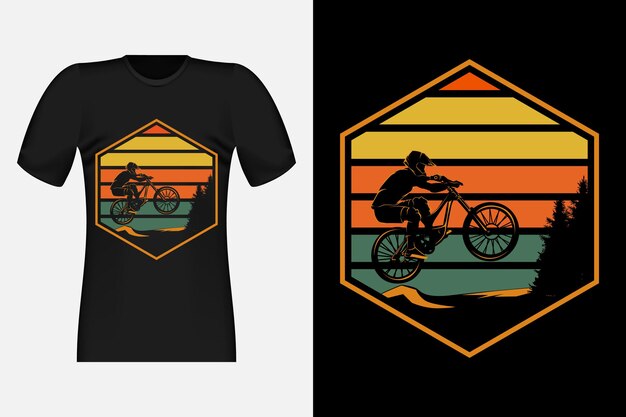 Mountainbike vintage retro t-shirt design