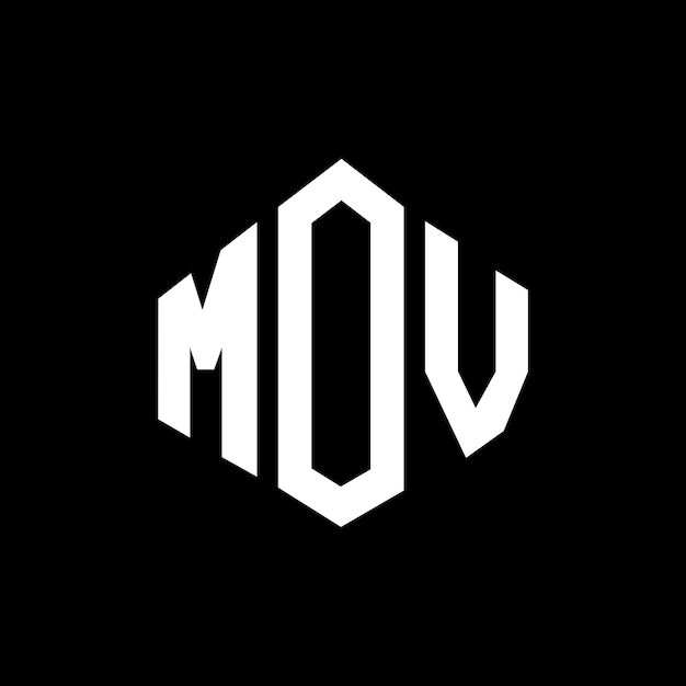 Vektor mov-letter-logo-design mit polygon-form mov-polygon- und würfelform logo-design mov-hexagon-vektor-logo -vorlage weiße und schwarze farben mov-monogramm-geschäfts- und immobilien-logo
