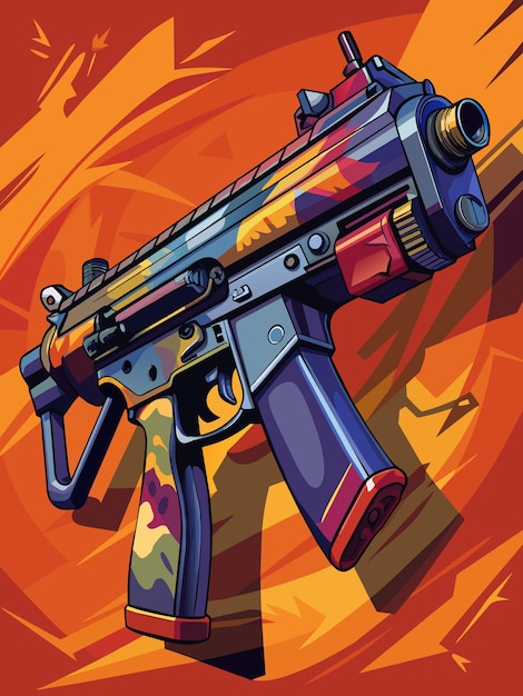 Vektor mp5-vektorgrafik-illustration eps-quelldateiformat verlustlose skalierung ikonen-design