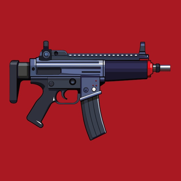 Mp5-vektorgrafik-illustration eps-quelldateiformat verlustlose skalierung ikonen-design