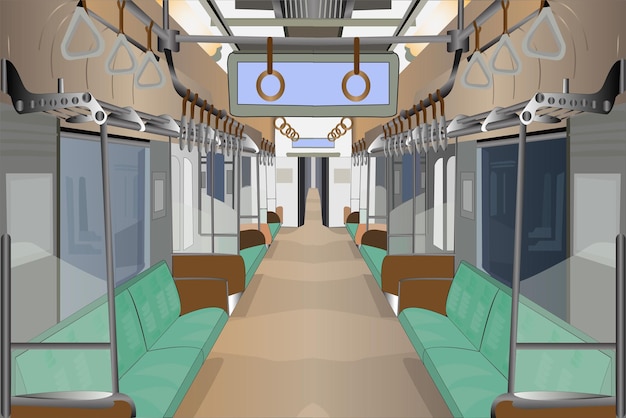 MTR Hintergrund Illustration Zug Raum Cartoon Design