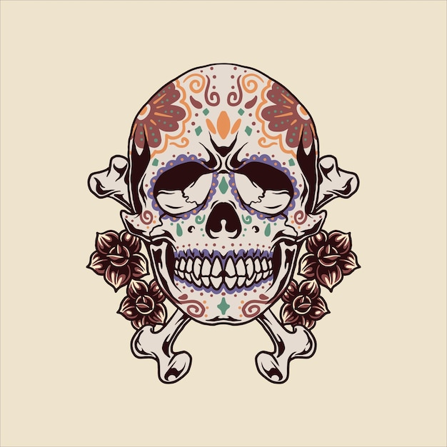 Muerte-schädel-tattoo-vektor-design