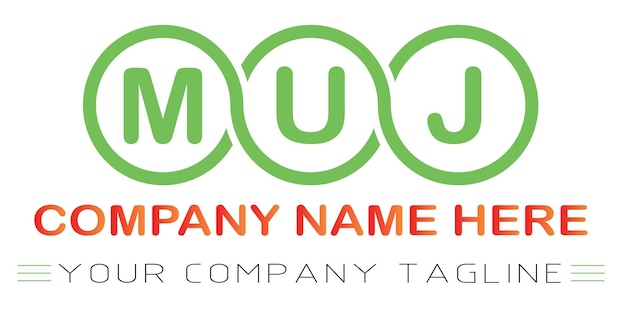 MUJ-Buchstaben-Logo-Design