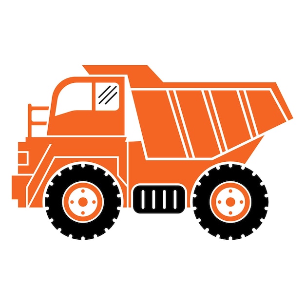 Muldenkipper-Icon-Vektor-Illustration-Logo-Design