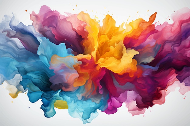 Vektor multicolor splash auf einem schwarzen hintergrund künstlerische farbexplosion
