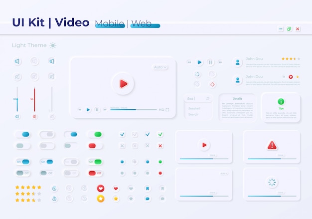 Multimedia-Optionen UI-Elemente-Kit