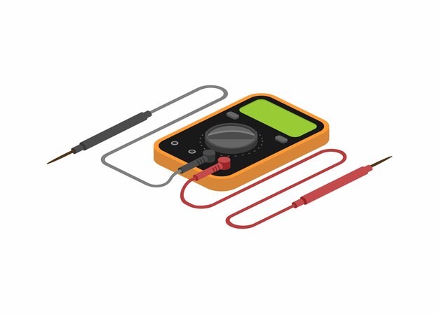 Multimeter AVO-Messer Einfache flache Illustration in isometrischer Ansicht