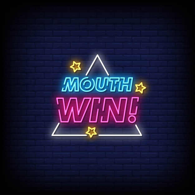 Mund win neon signs style text