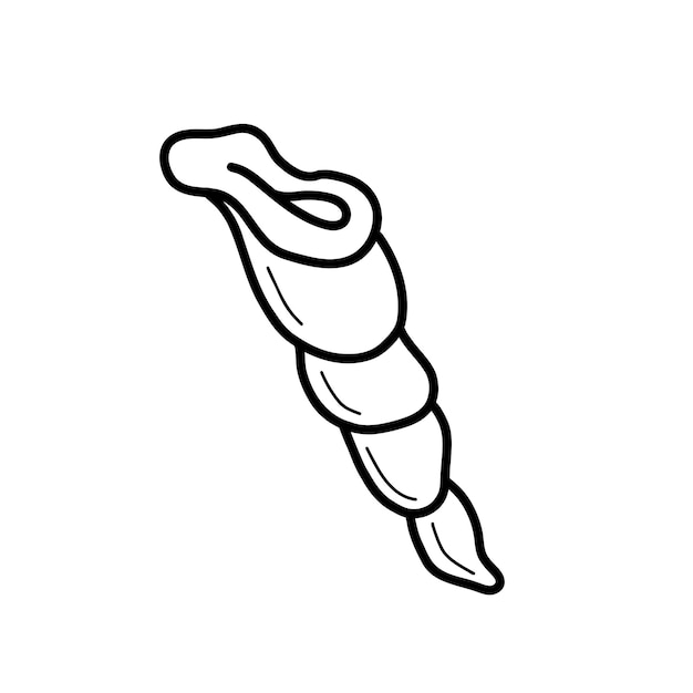 Muschel-vektor-illustration im doodle-stil