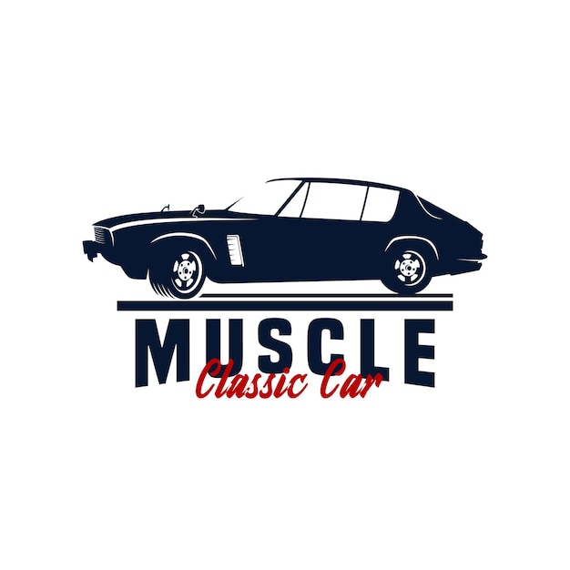 Muscle-car-logo-vorlage vektor-design
