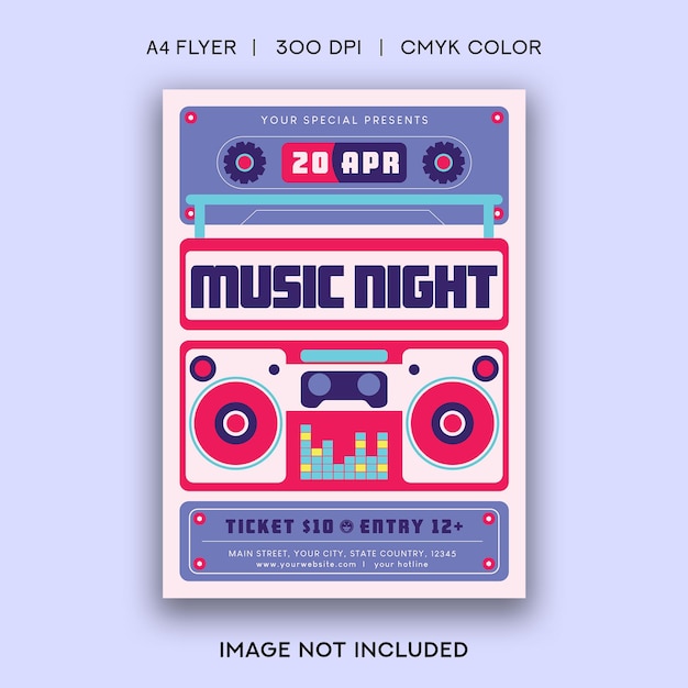 Music night party flyer