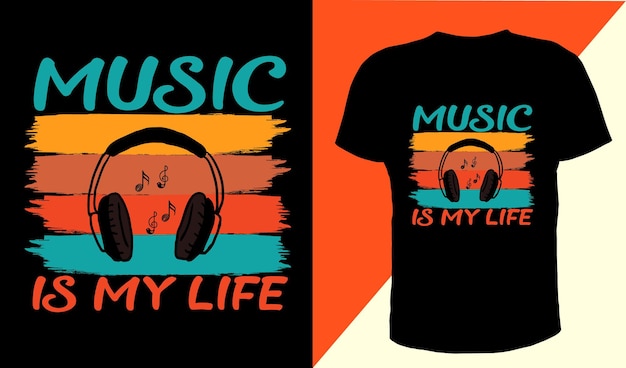 Musicismylife T-Shirt Vektor für Musikliebhaber