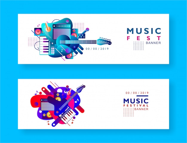 Musik festival banner hintergrund