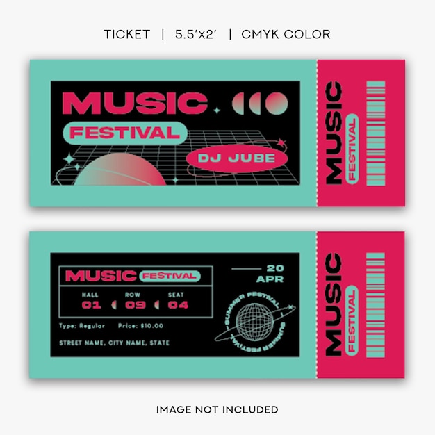 Vektor musik-festivalticket