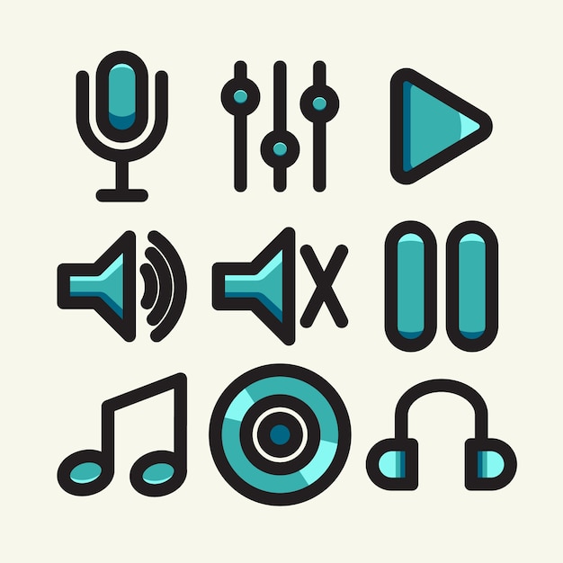 Musik icon set