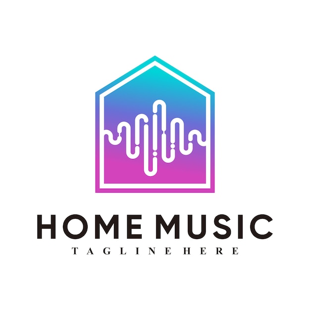 Vektor musik-logo-design mit modernem konzept premium vector