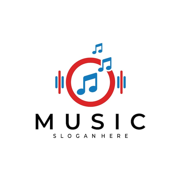 Musik-logo-vektor-design-vorlage