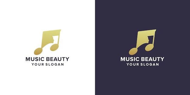 Musik mit sänger-beauty-logo