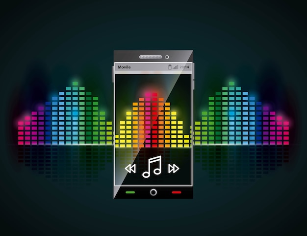 Vektor musik mobiles design