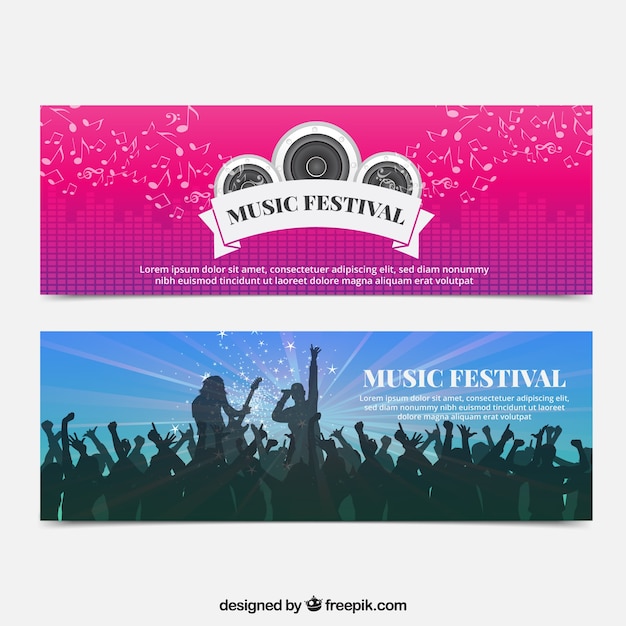 Vektor musik-party banner