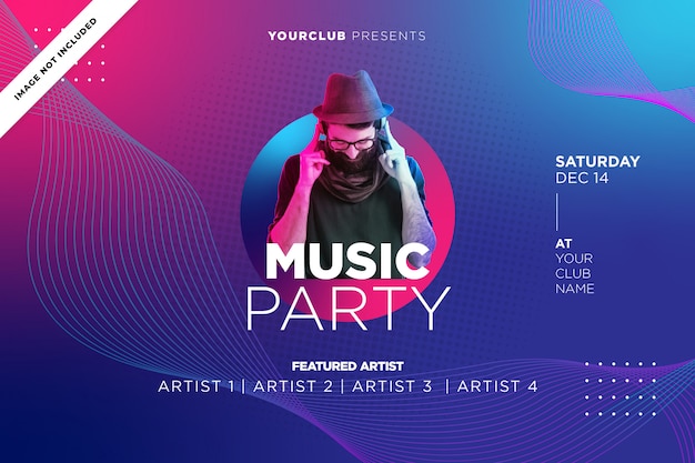 Musik Party Vorlage