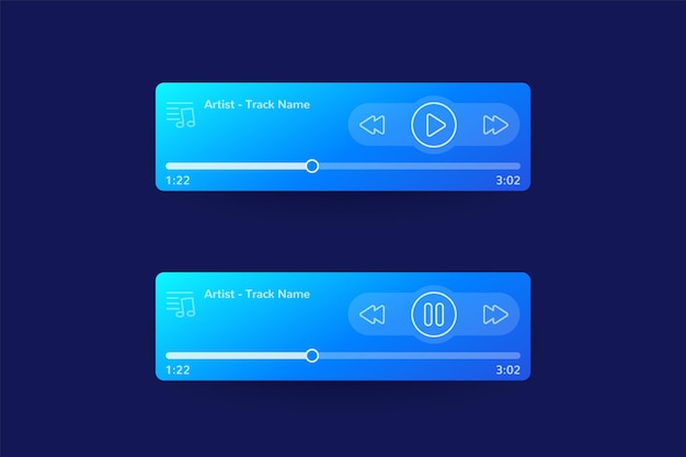 Musik-player-ui-interface-design für mobile apps und web