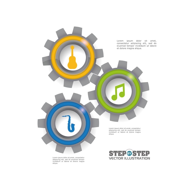 Musik sound infografik