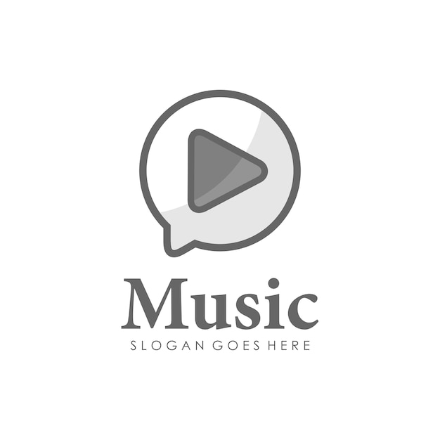 Musik spielen logo design