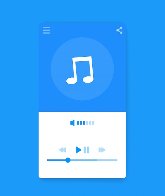 Vektor musik-streaming-player ui