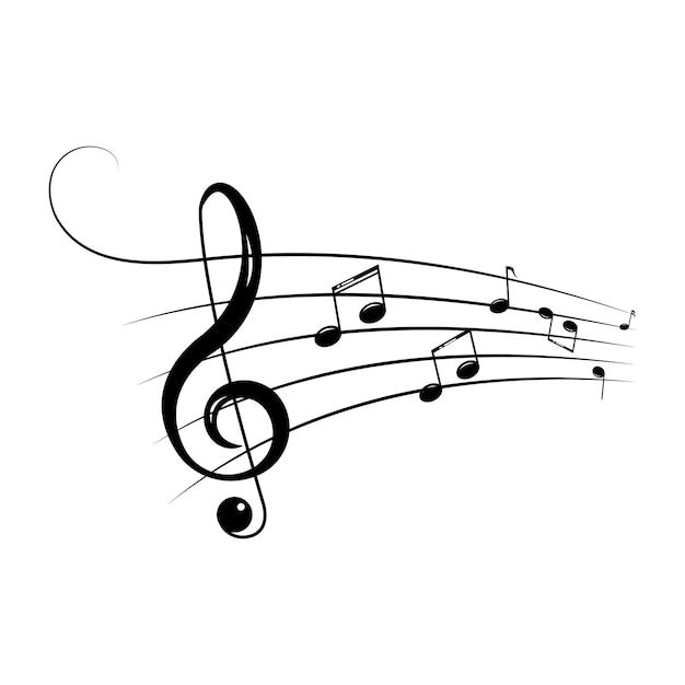 Musikalisches GestaltungselementMusiknotenSymboleVektorillustration