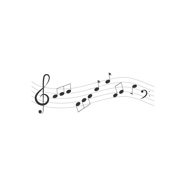 Musikalisches GestaltungselementMusiknotenSymboleVektorillustration