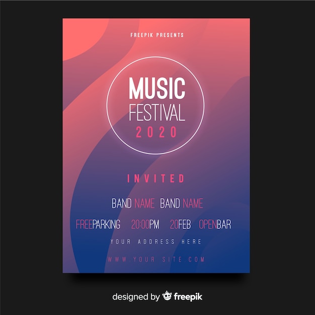 Vektor musikfestival-poster