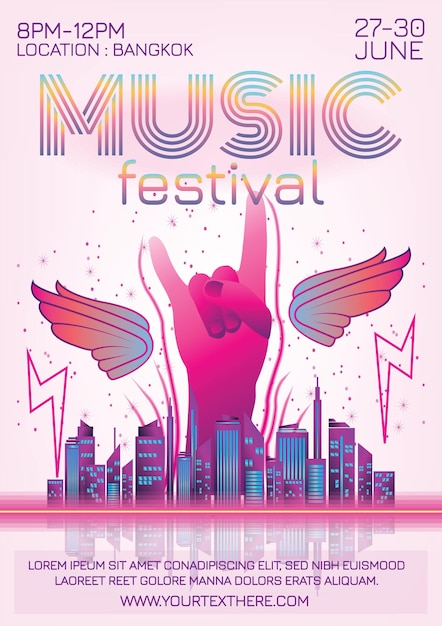 Musikfestivalplakat für Musikclub