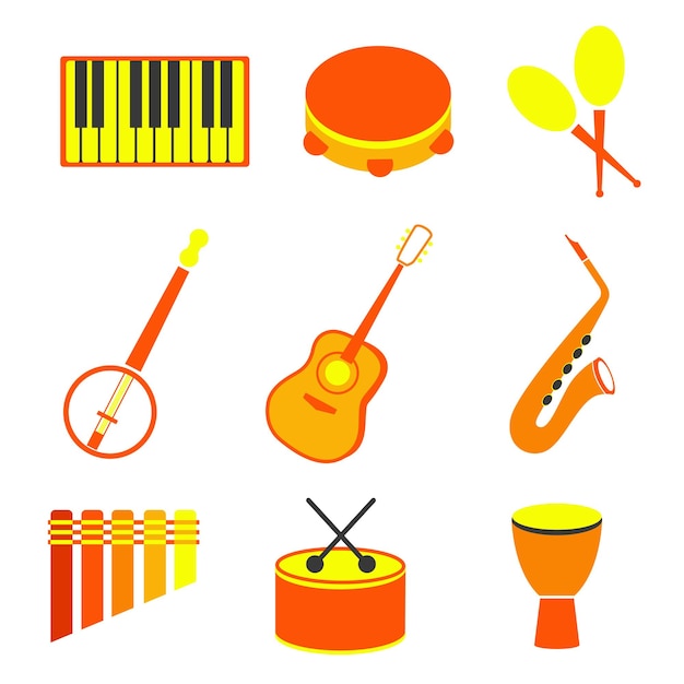 Musikinstrument-icon-set