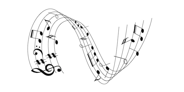 Musiknote-Vektor-Illustration Musikzeichen und -symbol