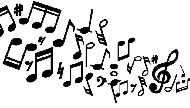 Musiknoten auf weißem Hintergrund