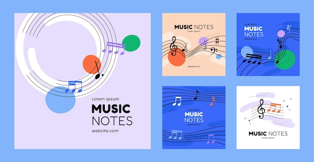 Musiknotizen und Instagram-Posts