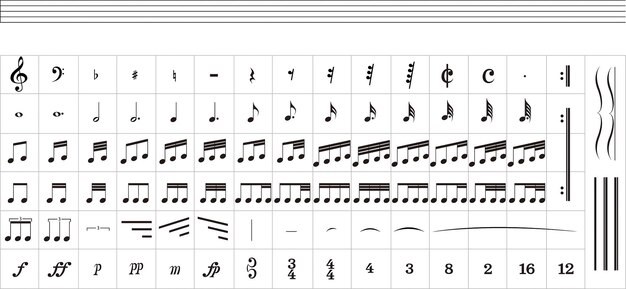 Vektor musikstab isoliert auf weißem hintergrund vektor eps10