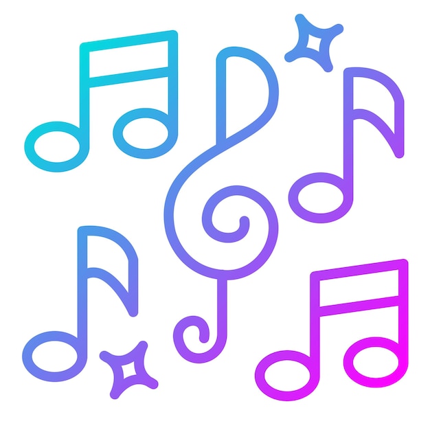 Musikvektor-Symbol kann für Instrumentsymbolen verwendet werden