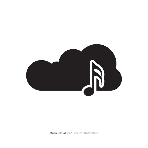 Musikwolken-Ikonen-Design-Vektorillustration