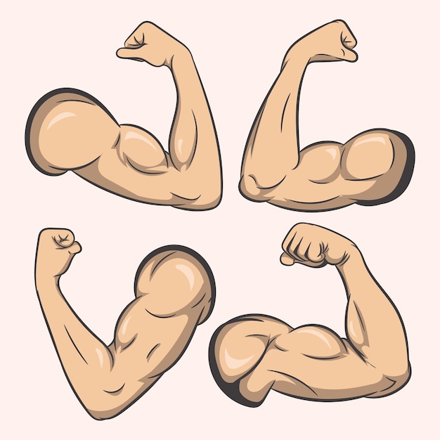 Muskelarme-Vektorillustration EPS10